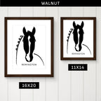 Custom Framed Horse Silhouette, Personalized with Your Horse's Markings