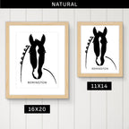 Custom Framed Horse Silhouette, Personalized with Your Horse's Markings